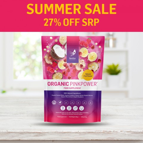 Organic Pink Power - Summer sale saving 27% off our SRP